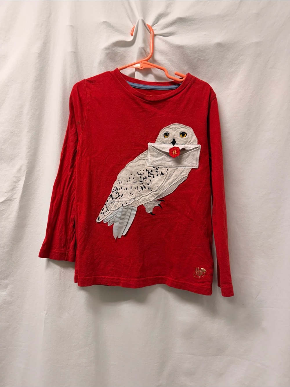 Harry Potter for Mini Boden kids’ Hedwig appliqué shirt